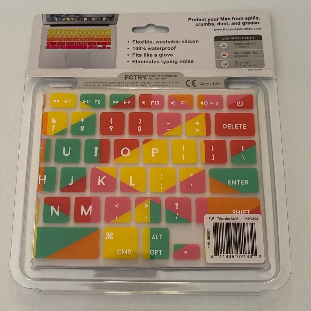 Flapjacks Designer Keyboard Cover for‎ Mac MacBook Air Pro Desktop Triangles